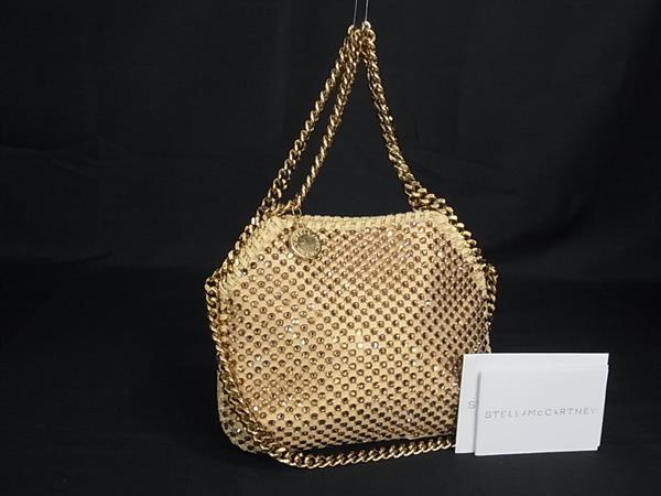 ■極美品■ STELLA McCARTNEY ステラ マッカートニー ファラベラ キャンバス 2WAY クロスボディ ハンドバッグ ゴールド系 HA3761