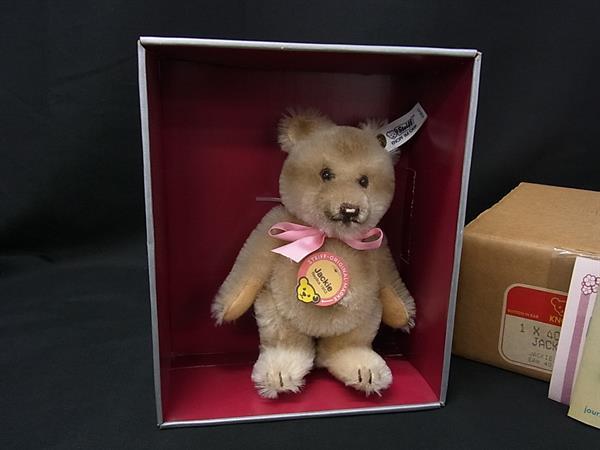 ■新品同様■ Steiff シュタイフ 0190/17 ジャッキー 1953 レプリカ 1989年製 テディベア ぬいぐるみ ベージュ系 HA3867 17,693円