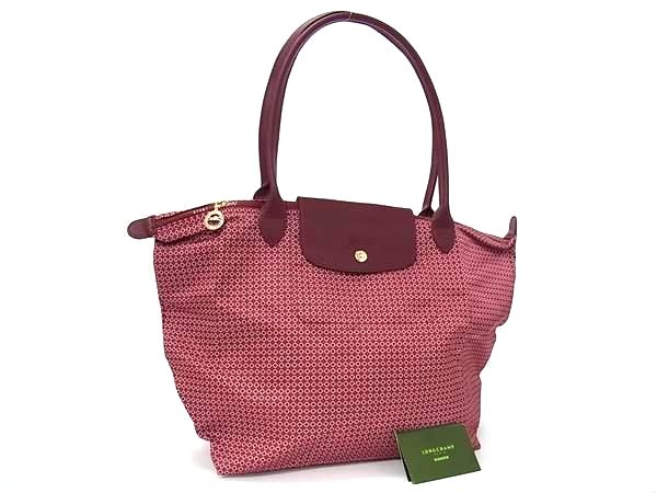 ■新品負けず劣らず■ LONGCHAMP ロンシャン ル プリアージュ 伊達衆 ナイロン ハンドバック  トートバッグ レディース ボルドーワイン系 HA8305