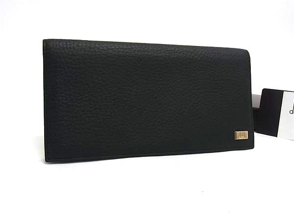 ■新品■未使用■ dunhill ダンヒル コンノート レザー 二つ折り 長財布 ウォレット 札入れ カード入れ メンズ ブラック系 HA9616 7,377円