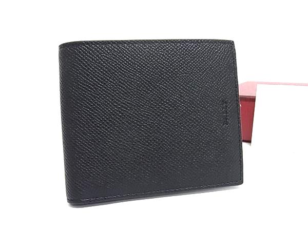 ■新品同様■ BALLY バリー レザー 二つ折り 財布 ウォレット 札入れ カード入れ メンズ ブラック系 HB0192 14,207円