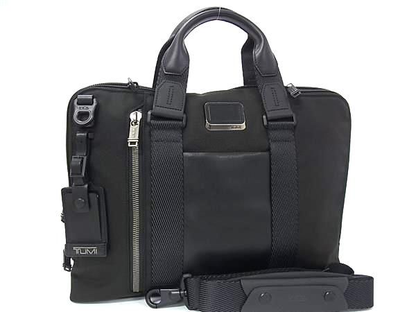 ■極美品■TUMI トゥミ 232390D Alpha Bravo アヴィアーノ ナイロン 2WAY ビジネスバッグ ハンドバッグ ショルダー ブラック系 HC2989