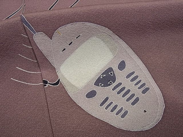 平和屋本店□極上 小紋 希少柄 携帯電話 音符 逸品3s1808