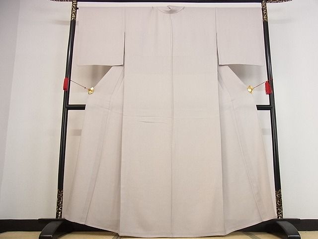 平和屋本店□極上 小紋 単衣 疋田文様 丹後ちりめん 反端付き 着丈