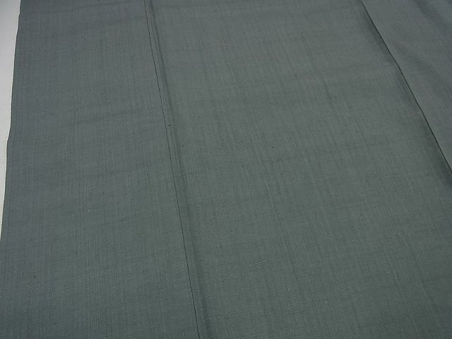 平和屋本店□極上 本場結城紬 重要無形文化財 色無地 錆鉄御納戸色