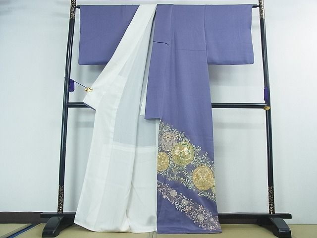 平和屋本店□極上 創業460年・千總 色留袖 駒刺繍 鳳凰花