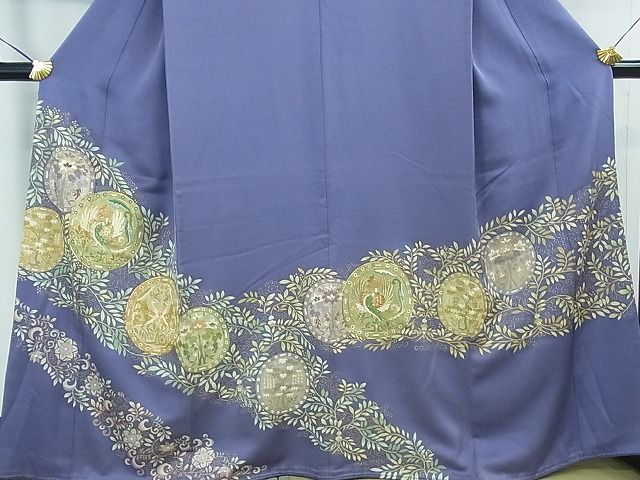 平和屋本店□極上 創業460年・千總 色留袖 駒刺繍 鳳凰花