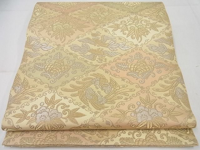 平和屋着物■訪問着　総刺繍　スワトウ刺繍　正倉院更紗花唐草文　金糸　逸品　ap2684