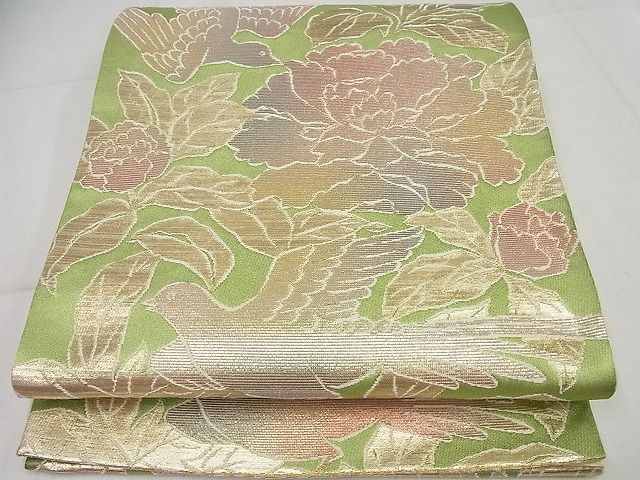 平和屋本店■極上　龍村美術織物　たつむら　六通柄袋帯　花鳥苑錦　逸品4s116