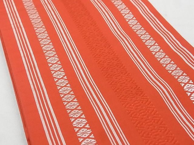 平和屋着物■本場筑前博多織　半幅帯　献上　正絹　逸品　A-gk1503