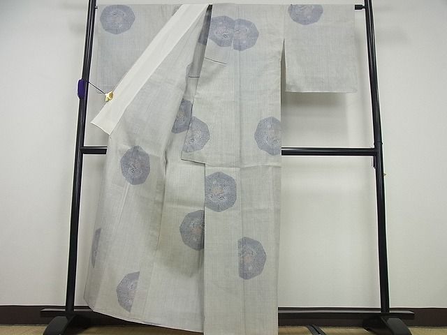 平和屋本店□極上 本場結城紬 重要無形文化財 モロ入り 単衣 100