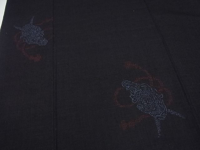 平和屋本店□極上 本場結城紬 重要無形文化財 奥順謹製 100亀甲