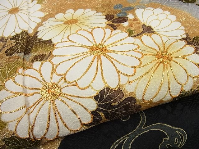 平和屋本店□極上 十日町 名門青柳高級ブランド 大喜百花 訪問着 駒刺繍