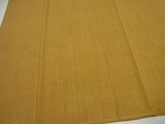 平和屋本店□極上 本場結城紬 重要無形文化財 色無地 桑染色 さが美
