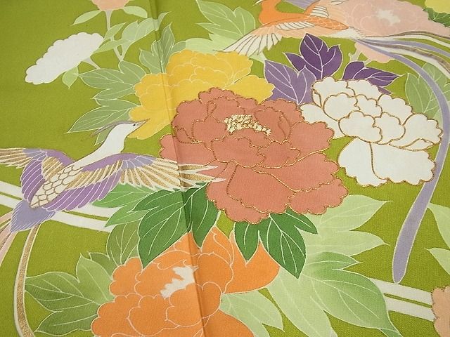 平和屋着物○創業460年・千總 小紋 草花文 金彩 伊勢丹扱い 正絹