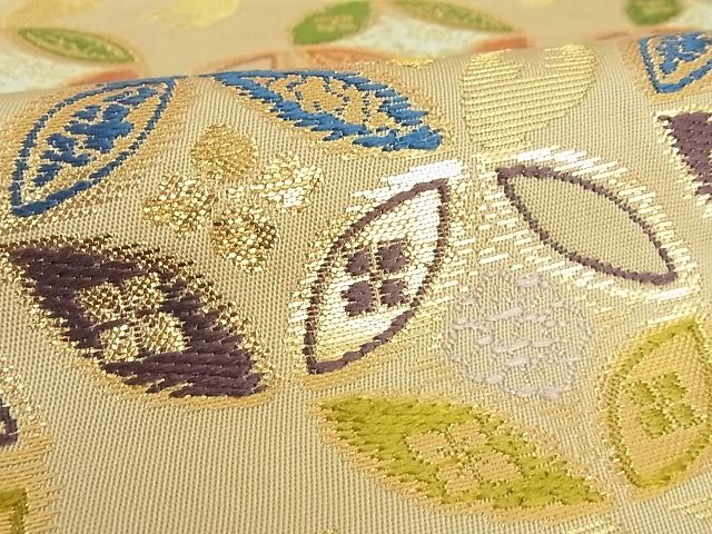 平和屋本店□極上 龍村美術織物 たつむら 六通柄袋帯 七宝輪違