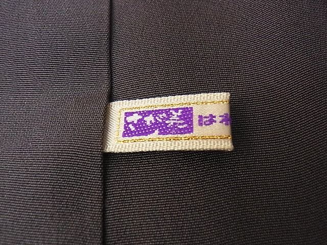 平和屋本店□極上 池田重子コレクション 小紋 格子 さが美扱い 黒地