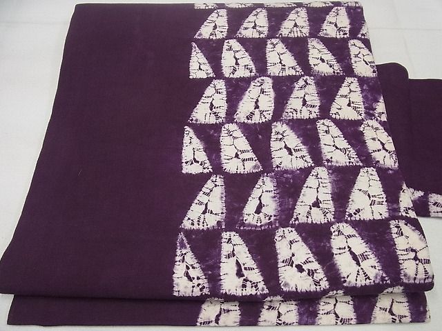 平和屋本店■極上　岩手の匠　草紫堂　南部絞り　紫根染　九寸名古屋帯　綿　逸品4s533