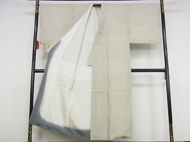 平和屋本店□極上 男性 本塩沢 アンサンブル 蚊絣 羽裏・龍 正絹 逸品