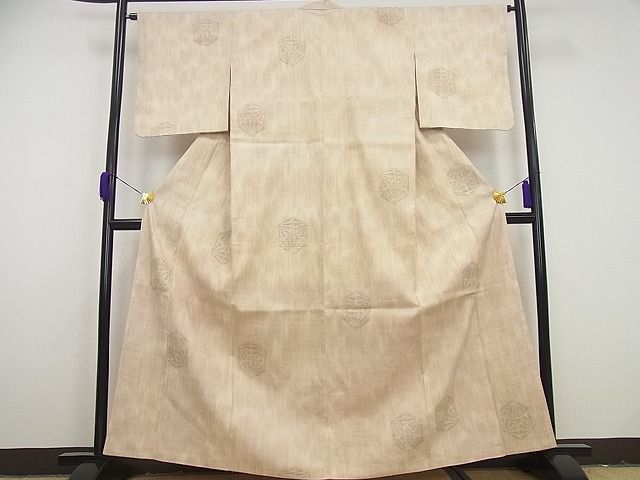 平和屋本店□極上 本場結城紬 重要無形文化財 奥順謹製 80亀甲