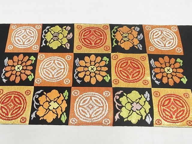平和屋本店●最高級　龍村平蔵製　本袋帯　遠州錦　黒地　金銀糸　正絹　逸品　KAAA10276kk4_7