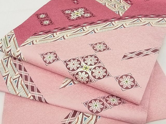 平和屋本店□超希少 極上 人間国宝 鈴田滋人 木版摺更紗 九寸名古屋帯