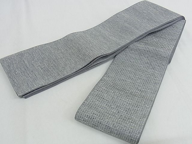 平和屋-こころ店□極上 男性 夏帯 角帯 宝来織 縞 共箱付き