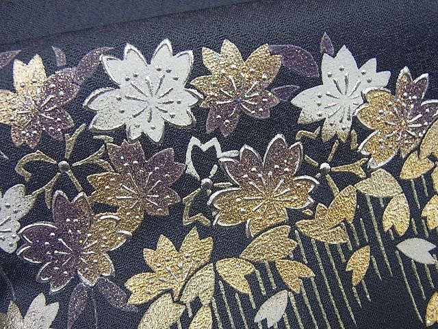 平和屋本店○極上 金彩友禅 卓越技能者・名工・和田光正 訪問着 舞桜