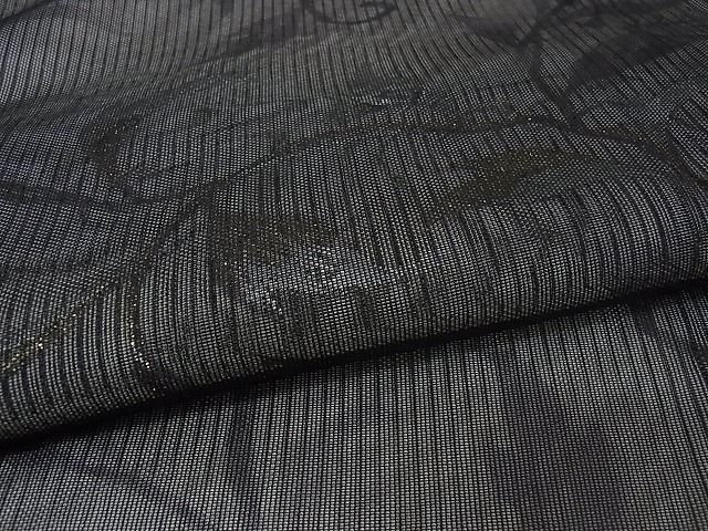 平和屋本店□極上 訪問着 無双仕立て 紗袷 紗×縦絽 唐草