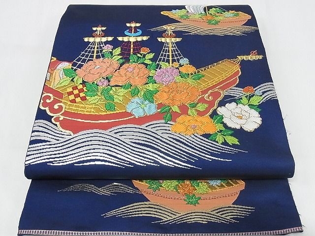 平和屋本店□極上 龍村美術織物 たつむら 六通柄 本袋帯 南蛮