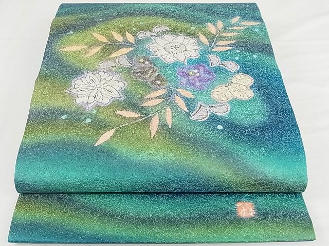 平和屋本店□最高級 二代目 久保田一竹 幻の辻が花 太鼓柄 平和屋本店□最高級 二代目 久保田一竹 幻の辻が花 太鼓柄