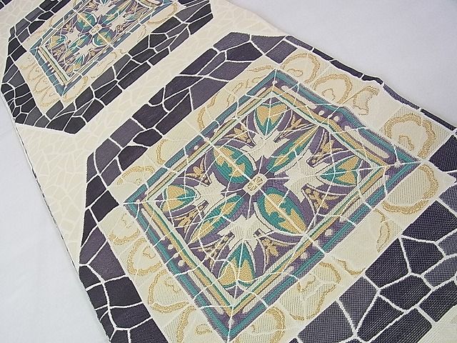 平和屋本店□極上 西陣の名門 加納幸謹製 両面六通柄袋帯