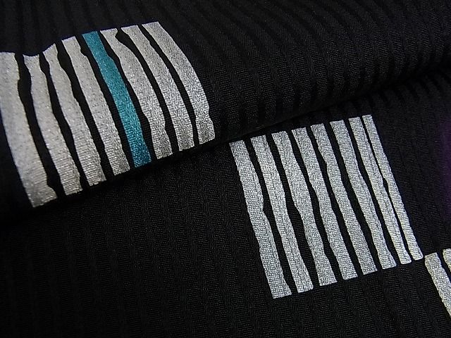 平和屋本店□極上 男性 東京友禅 菅有鬼一 小紋 色紙文 黒地 逸品 未