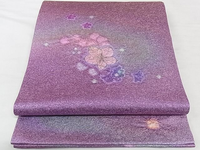 平和屋本店□極上 久保田一竹 幻の辻が花 太鼓柄袋帯 一竹