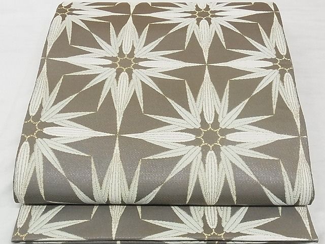 平和屋本店■極上　最高級　人間国宝　北村武資　煌彩錦　六通柄袋帯　笹菱文　金糸　正絹　逸品　KAAA0841kk4