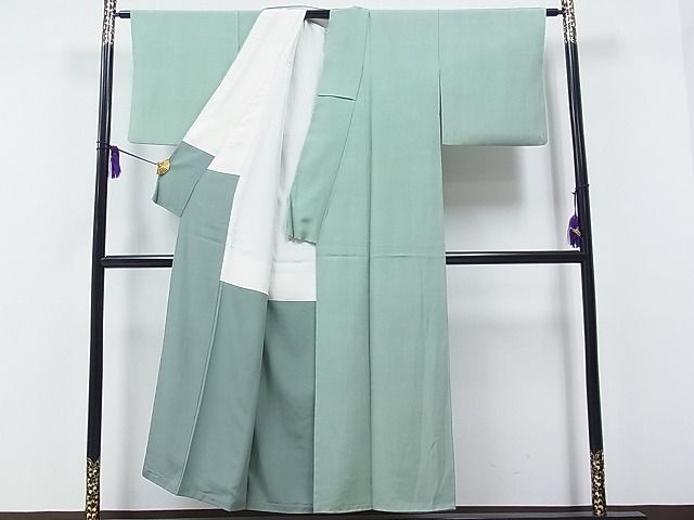 平和屋着物○江戸小紋 万筋 薄青色×白色 逸品 CAAC2286hy