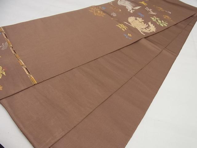 平和屋本店●最高級　龍村平蔵製　木画獅鳳錦　本袋帯　金糸　逸品4s798_9