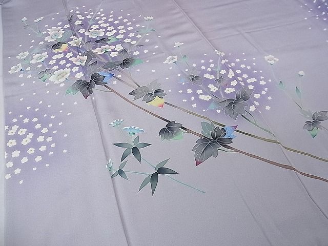 平和屋本店□極上 本加賀友禅作家 和泉衛知 訪問着 枝花