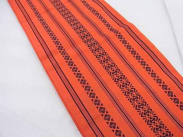 平和屋着物○全通柄 九寸名古屋帯 麻の葉文様 正絹 逸品 CABA1103hy