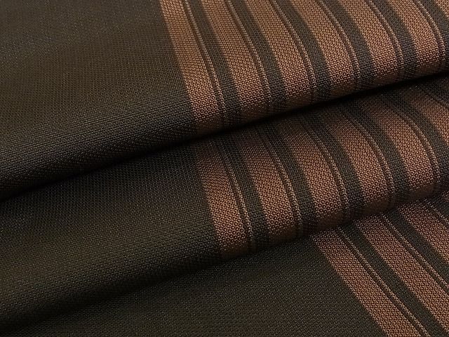 平和屋本店■極上　男性　 本場黄八丈　黒八丈　紬　綾織　間道　逸品　CZAA0185s4