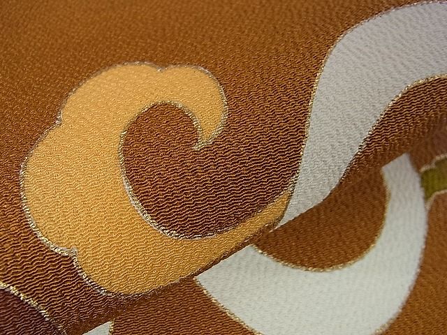 平和屋本店□極上 銀座 志ま亀 九寸名古屋帯 唐草文 金彩