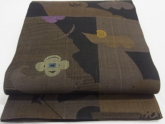 平和屋着物○Maru Factory 丸山正 紬 格子柄 正絹 逸品 DAAS3924ps