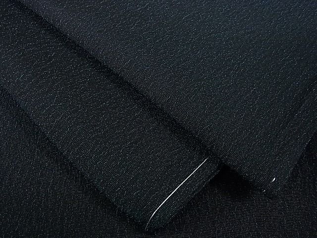 平和屋本店□極上 男性 お召 単衣 アンサンブル キングサイズ 褐返色× 