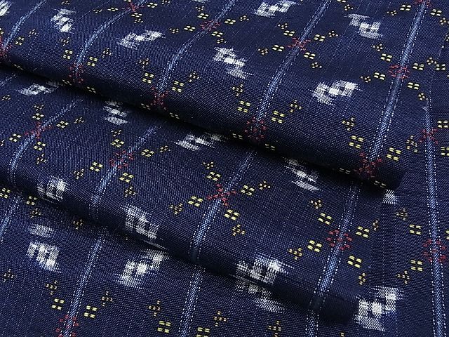 平和屋本店■極上　本場琉球　読谷山花織　紬地　菱繋ぎ　三越扱い　逸品　CYAA0082s4