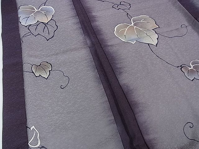 平和屋本店□極上 羽織 蔦の葉文 暈し染め 羽織紐付き 逸品