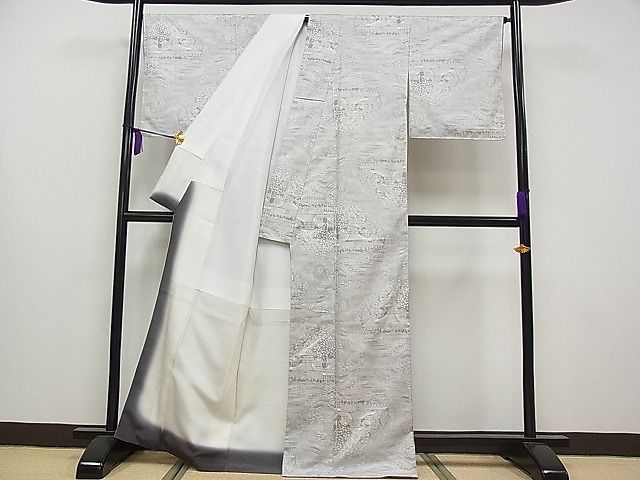 平和屋本店□極上 本場大島紬 白大島紬 桑原織物 二代目 桑原啓之介