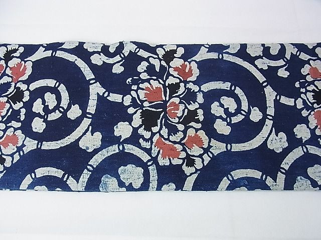 浦野理一作　名古屋帯　染め帯　鬼シボちりめん菊柄 浦野理一作 名古屋帯 染め帯 鬼シボちりめん菊柄 浦野理一作 縦