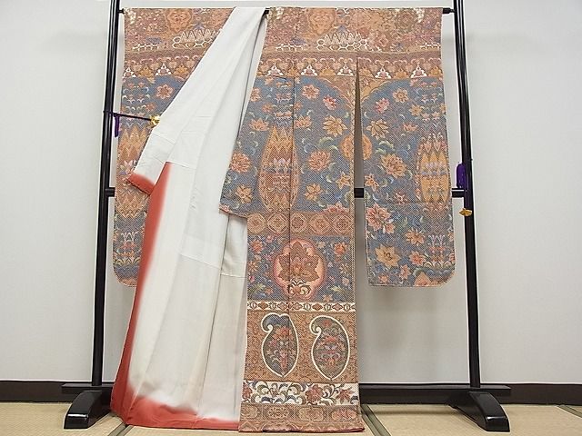 平和屋本店□極上 名門 藤娘きぬたや 道中着 ロング丈 竜巻