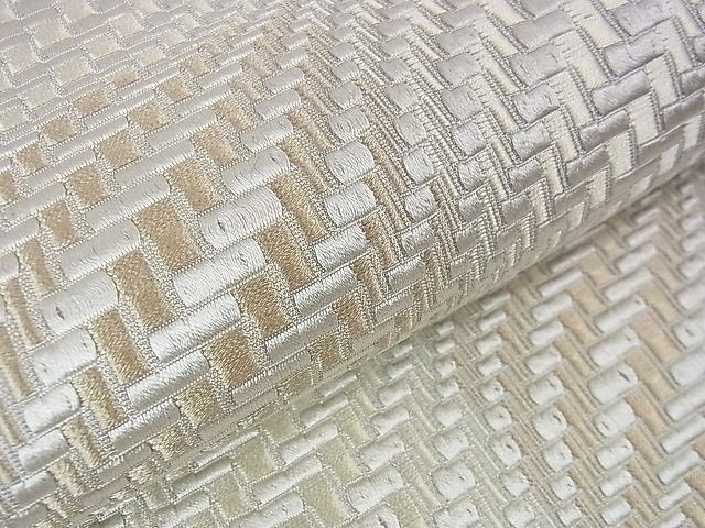 平和屋本店■極上 1897年創業名門岡野 本場筑前博多織 千年工房 伝統工芸士 山縣浩司 全通柄袋帯 上代32万 反端 DZAA1405kh4 平和屋本店□極上 1897年創業名門岡野 本場筑前博多織 千年工房 伝統