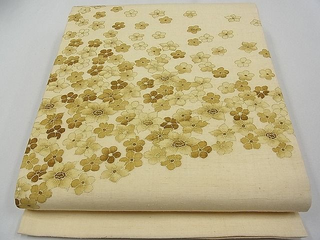 平和屋本店■極上　本場結城紬　重要無形文化財　太鼓柄袋帯　作家物　舞花文　金彩　上代45万　共箱付き　逸品　未使用　CYAA0369s4 平和屋本店□極上 本場結城紬 重要無形文化財 太鼓柄袋帯 作家物